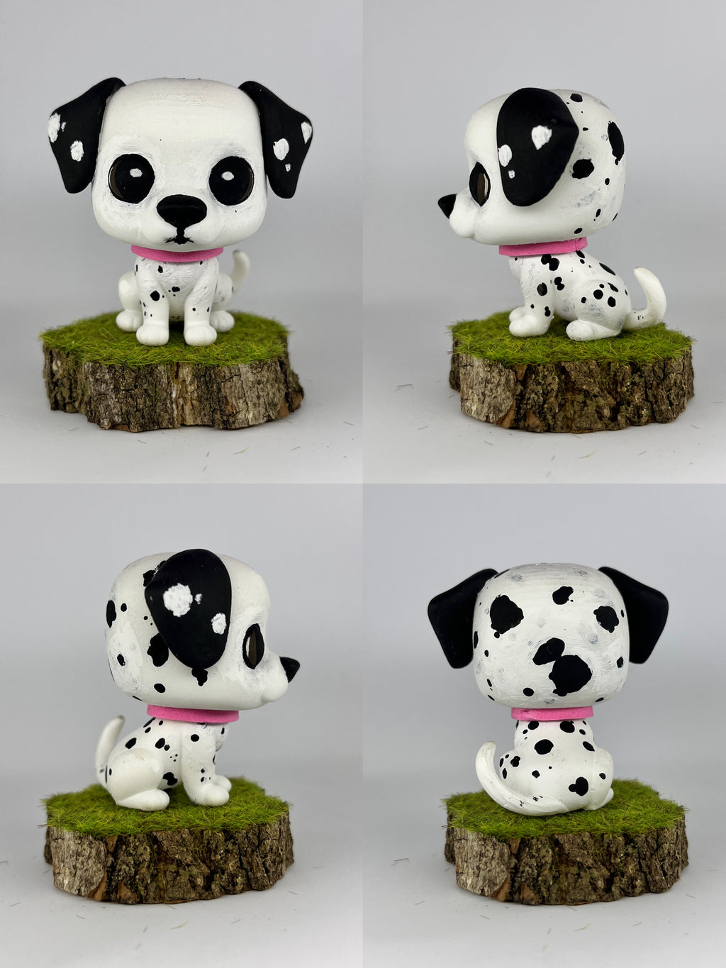 Figura personalizada de mascota : dálmata estilo cabezón