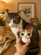 Busto decorativo de mascota : gato común europeo