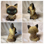 Figura personalizada de mascota : Gato Siamés estilo cabezón