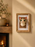 Busto decorativo de mascota : gato común europeo