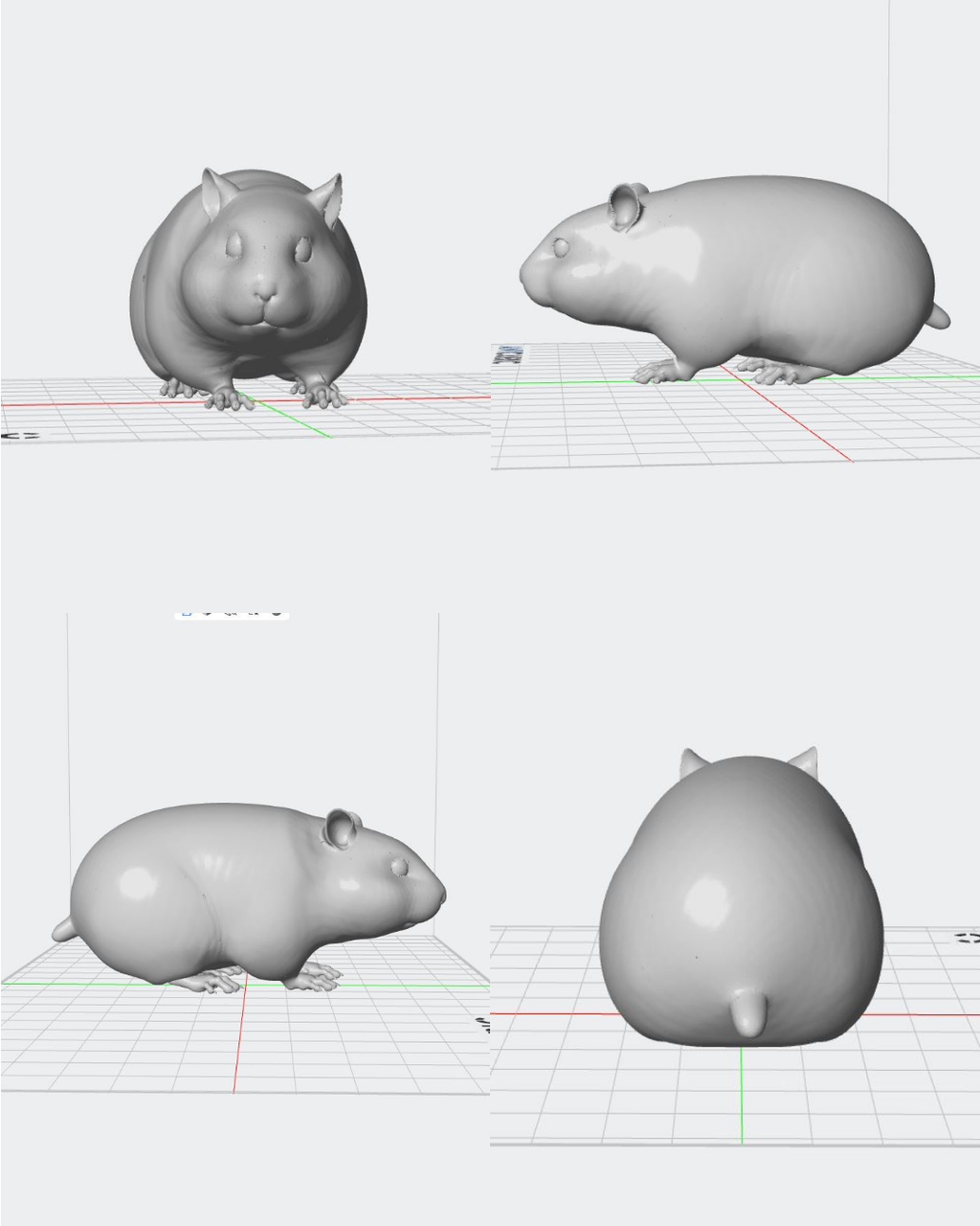 Figura personalizada de mascota : Cobaya sin pelo