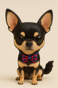 Figura personalizada de mascota : Chihuahua estilo toy con pajarita