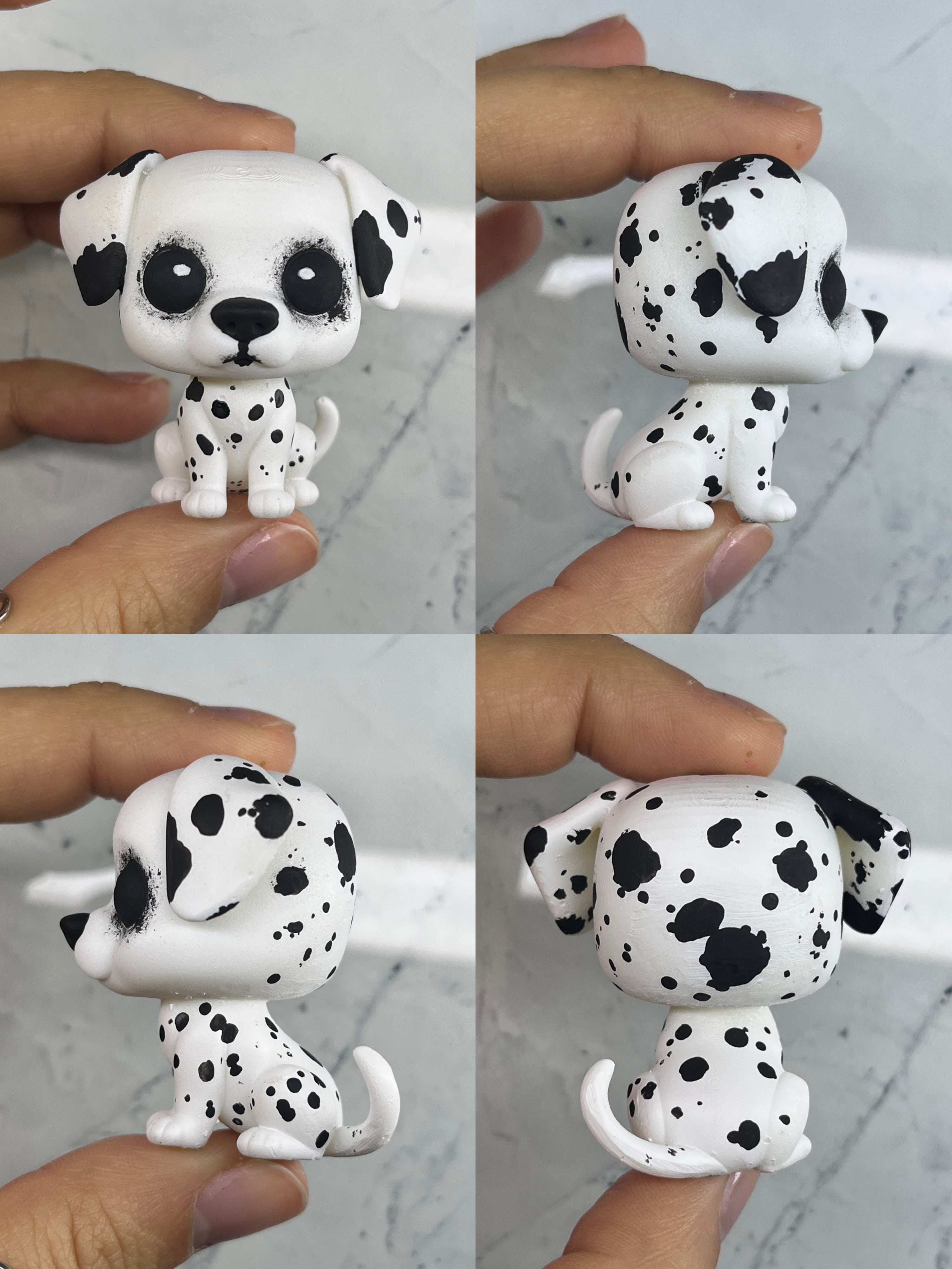 Figura personalizada de mascota : dálmata estilo cabezón