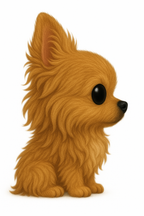 Figura personalizada de mascota : Chihuahua estilo cabezón peludo