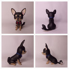 Figura personalizada de mascota : Chihuahua estilo toy con pajarita