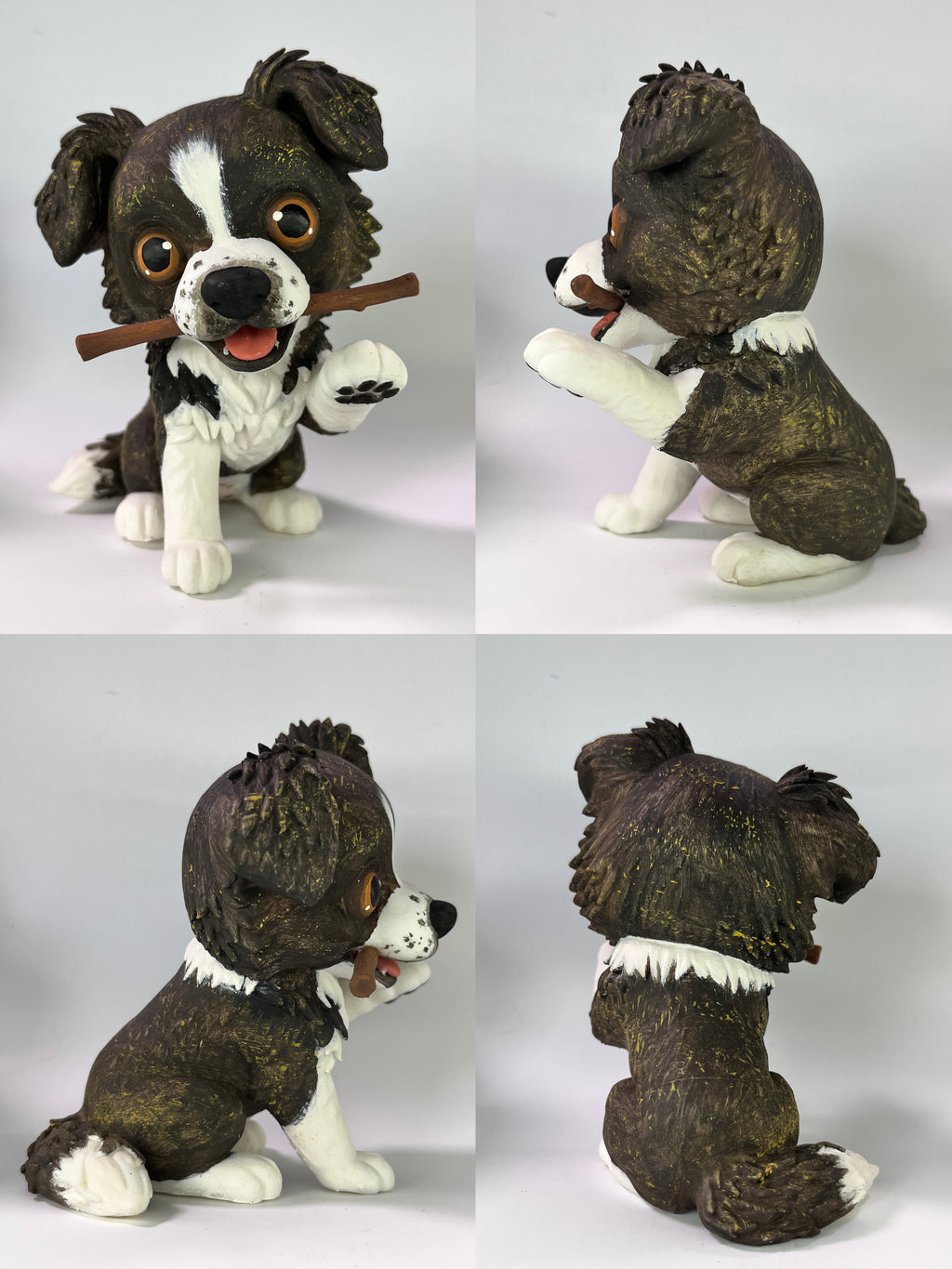 Figura personalizada de mascota : Border Collie estilo toy