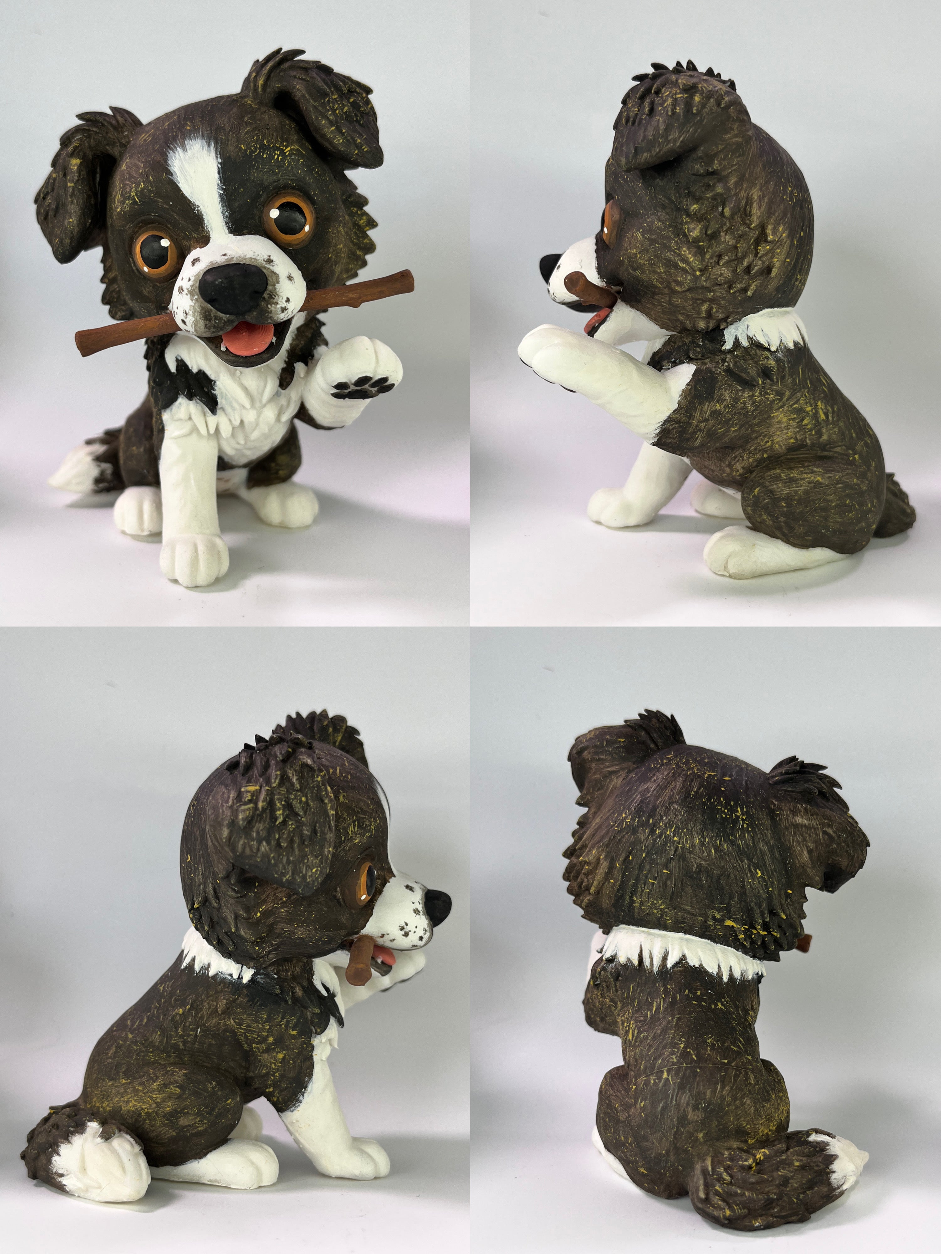 Figura personalizada de mascota : Border Collie estilo toy