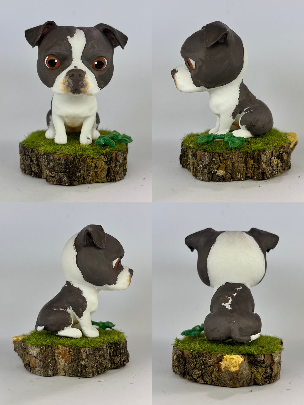 Figura personalizada de mascota : american pitbull terrier estilo cabezón