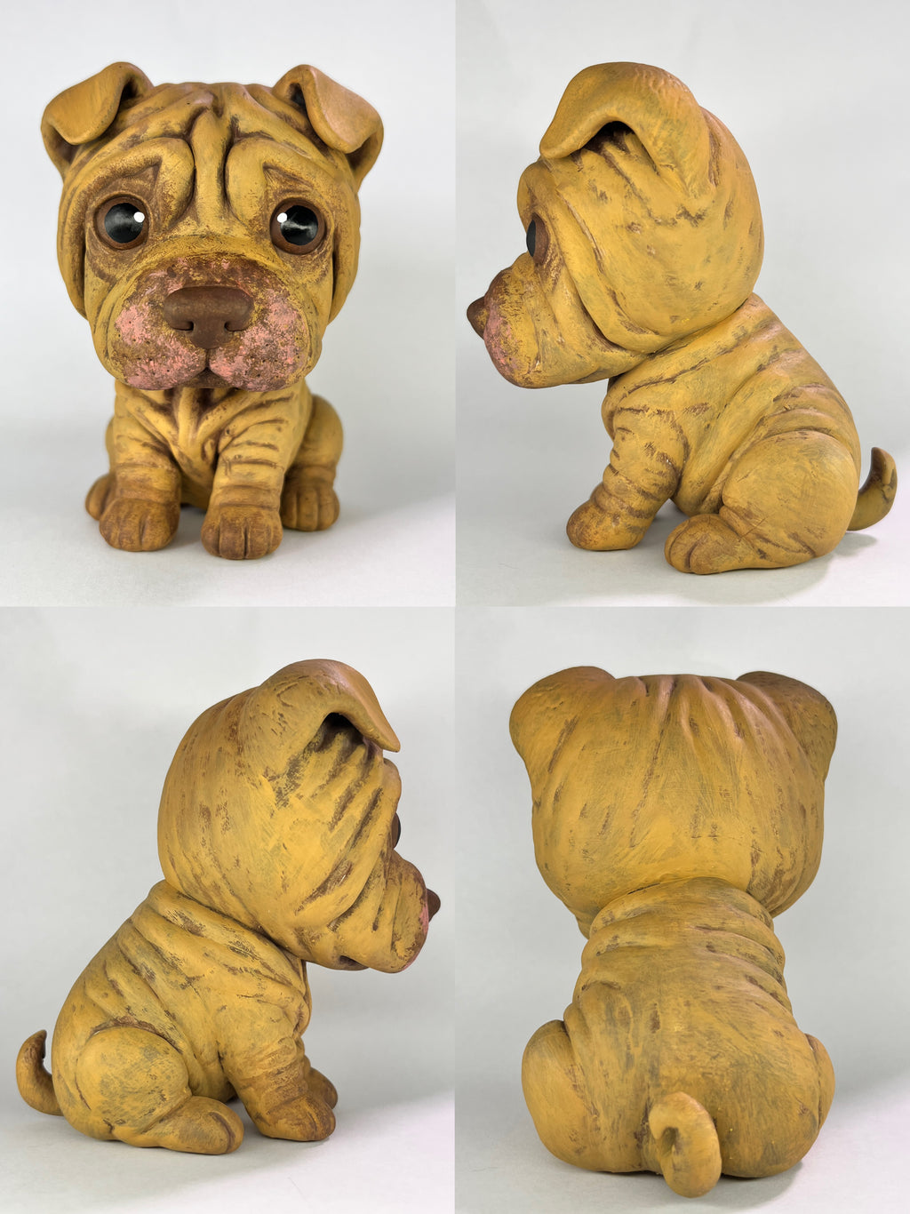 Figura personalizada de mascota : SHAR PEI estilo cabezón