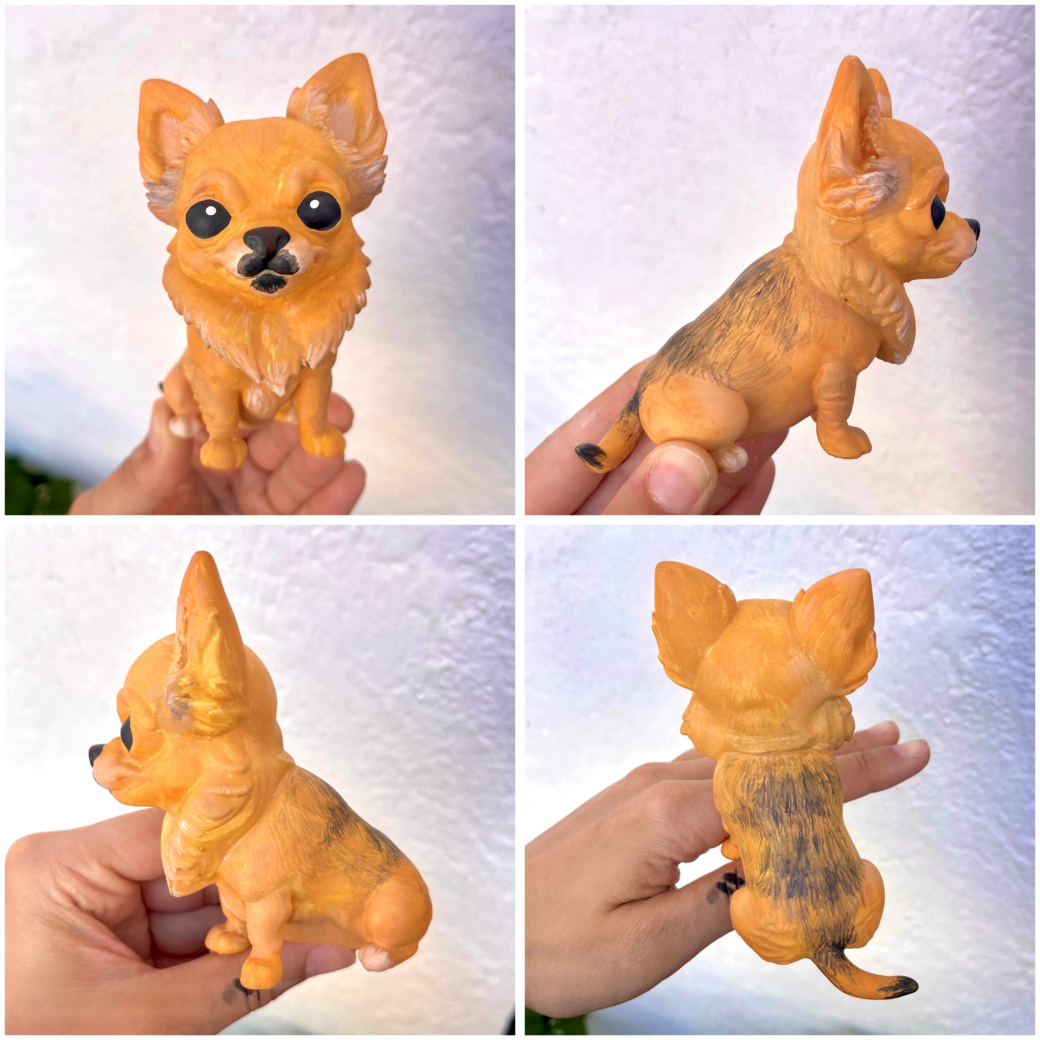 Figura personalizada de mascota : Pomchi (Chihuahua con Pomeranian)