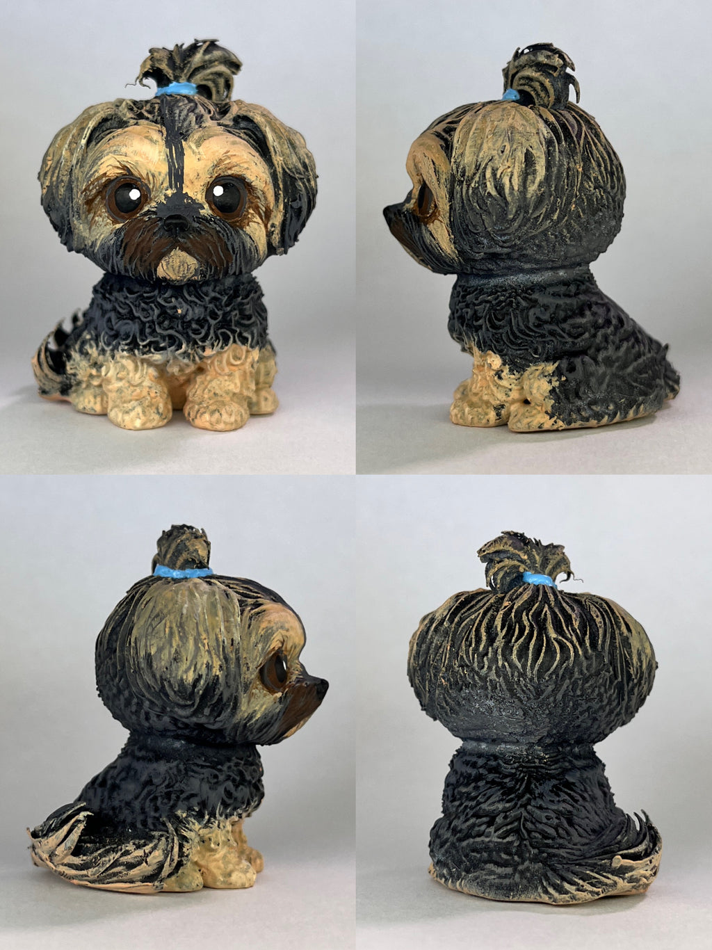 Figura personalizada de mascota : Shih Tzu con coleta