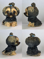 Figura personalizada de mascota : Shih Tzu con coleta