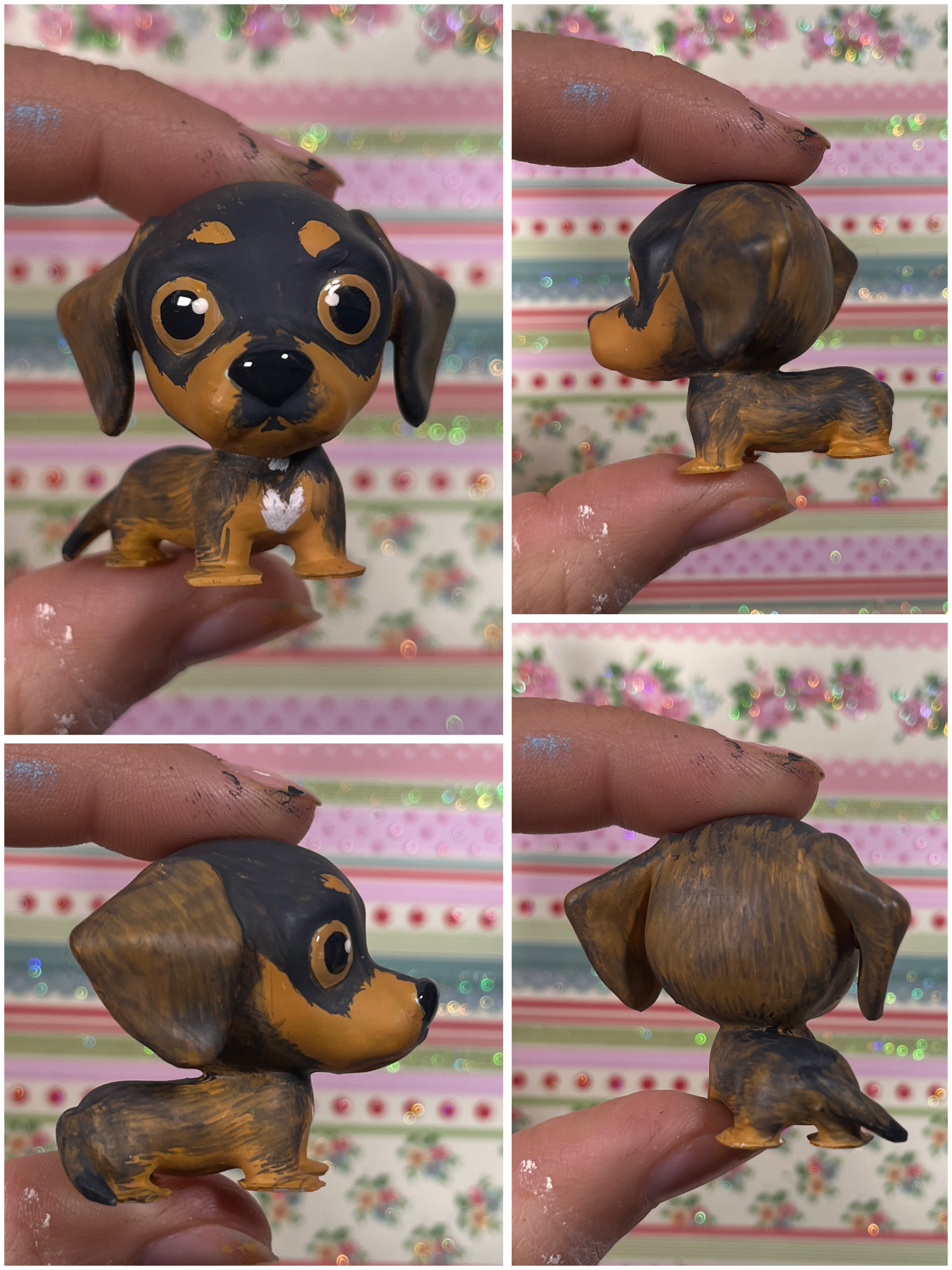 Figura personalizada de mascota : Teckel estilo cabezón pelo corto