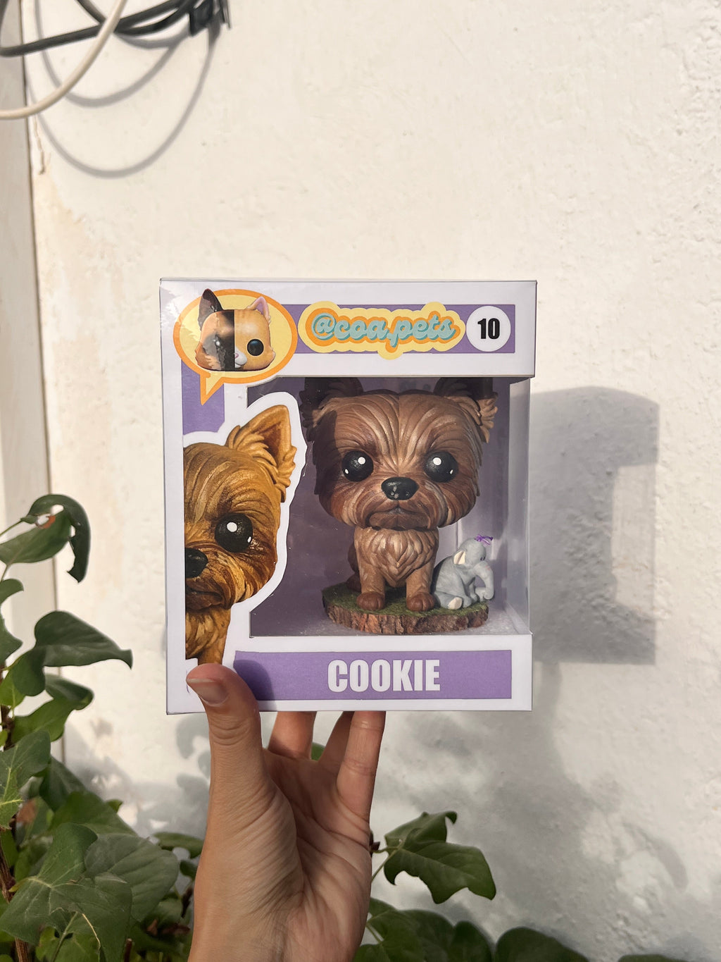 Figura personalizada de mascota : Yorkshire estilo cabezón