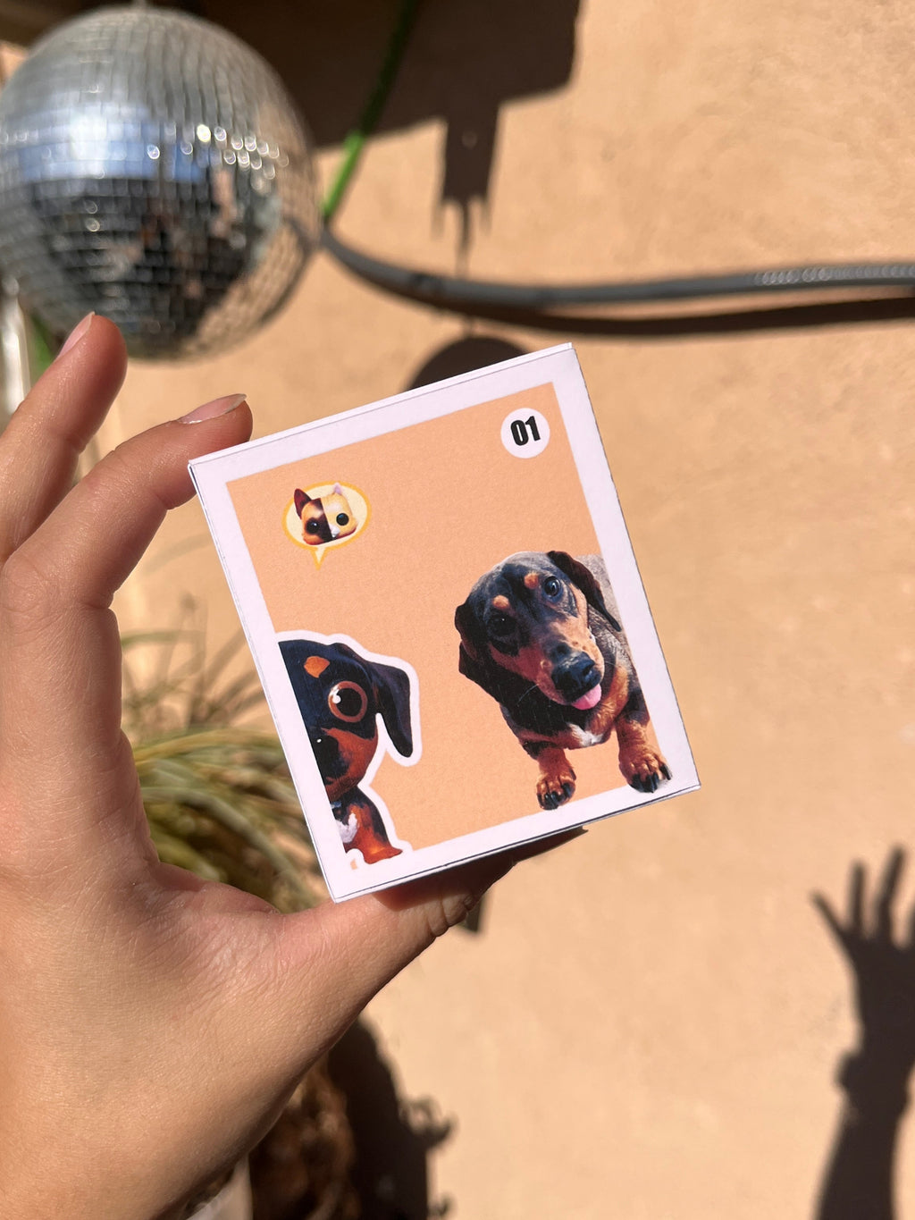 Figura personalizada de mascota : Teckel estilo cabezón pelo corto