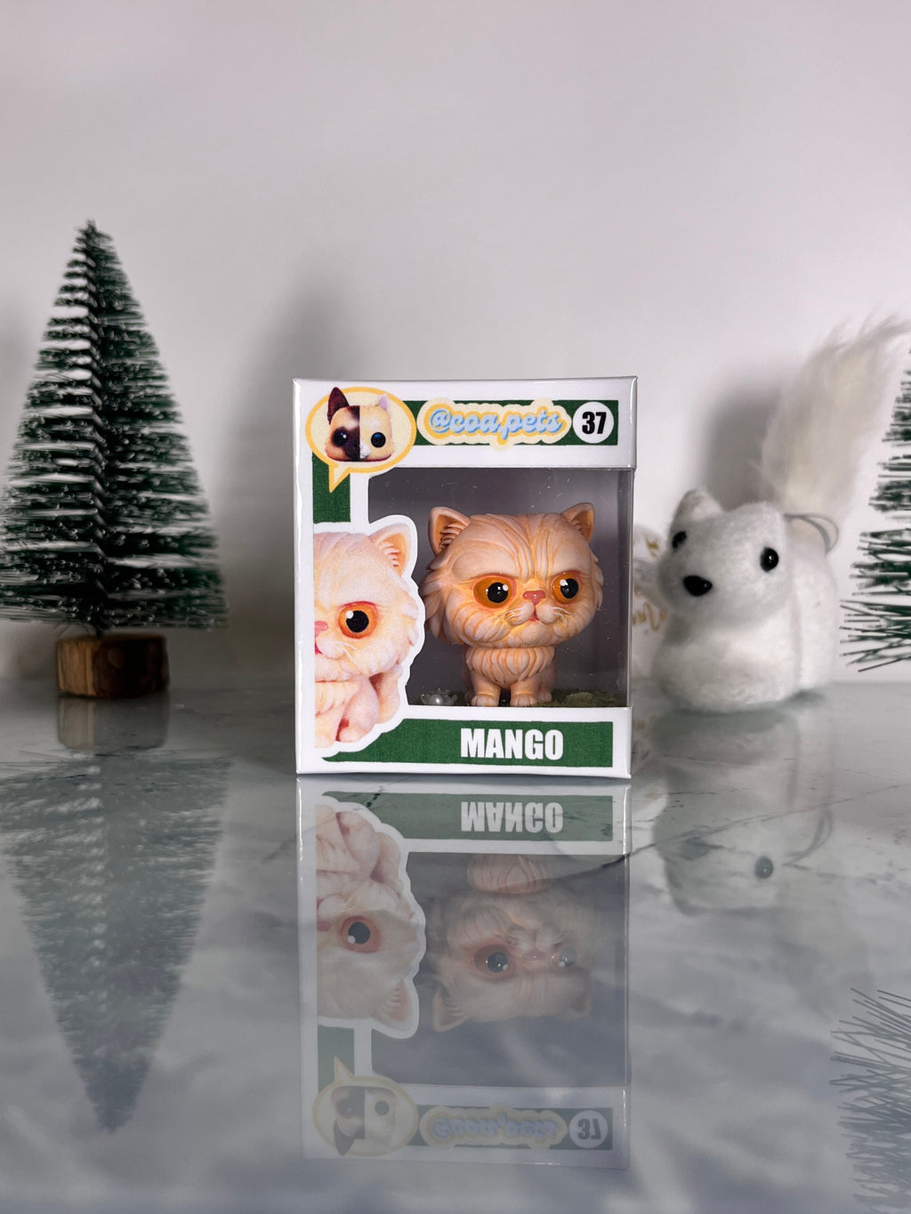 Figura personalizada de mascota : Gato Persa estilo cabezón