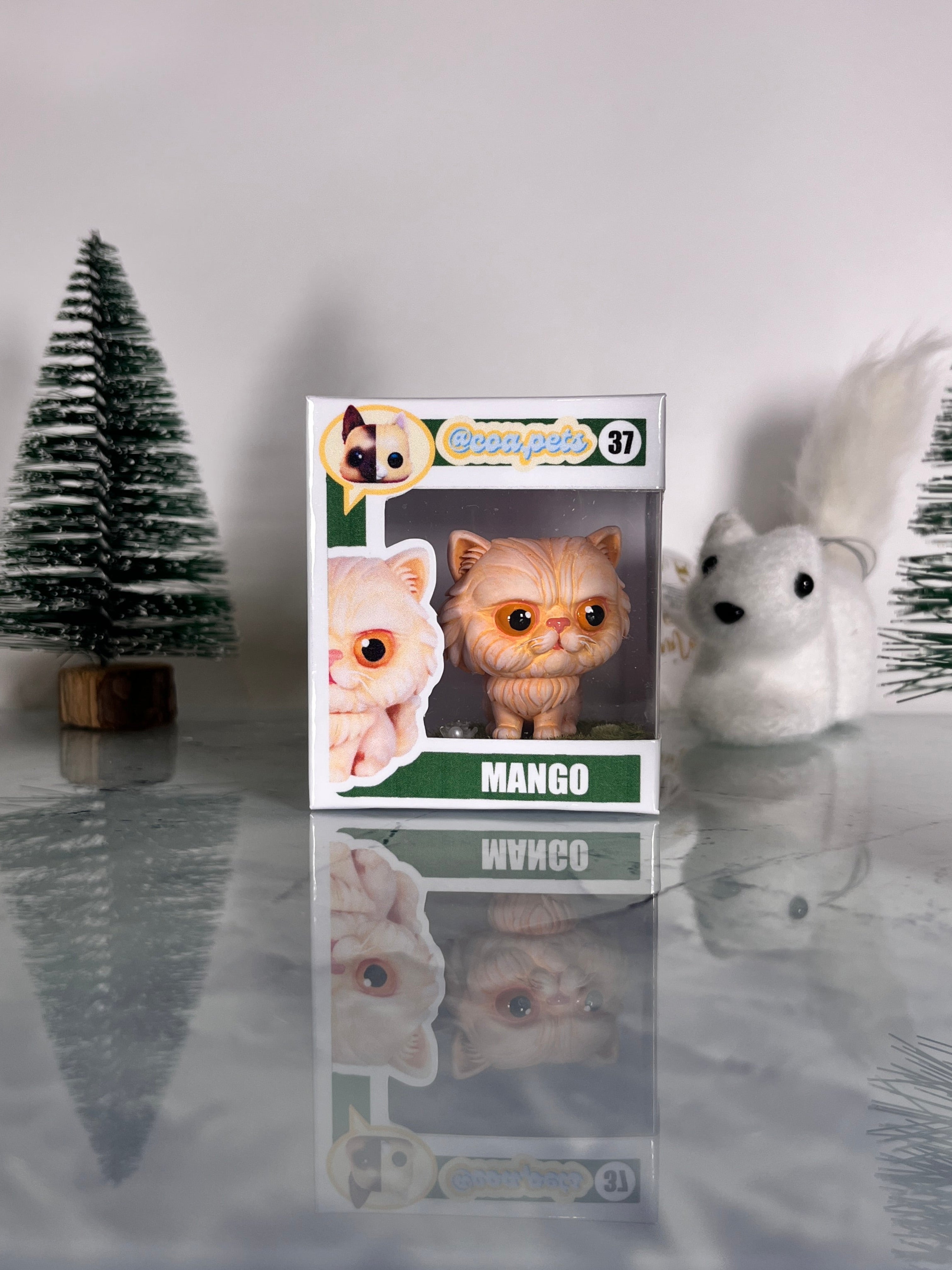 Figura personalizada de mascota : Gato Persa estilo cabezón