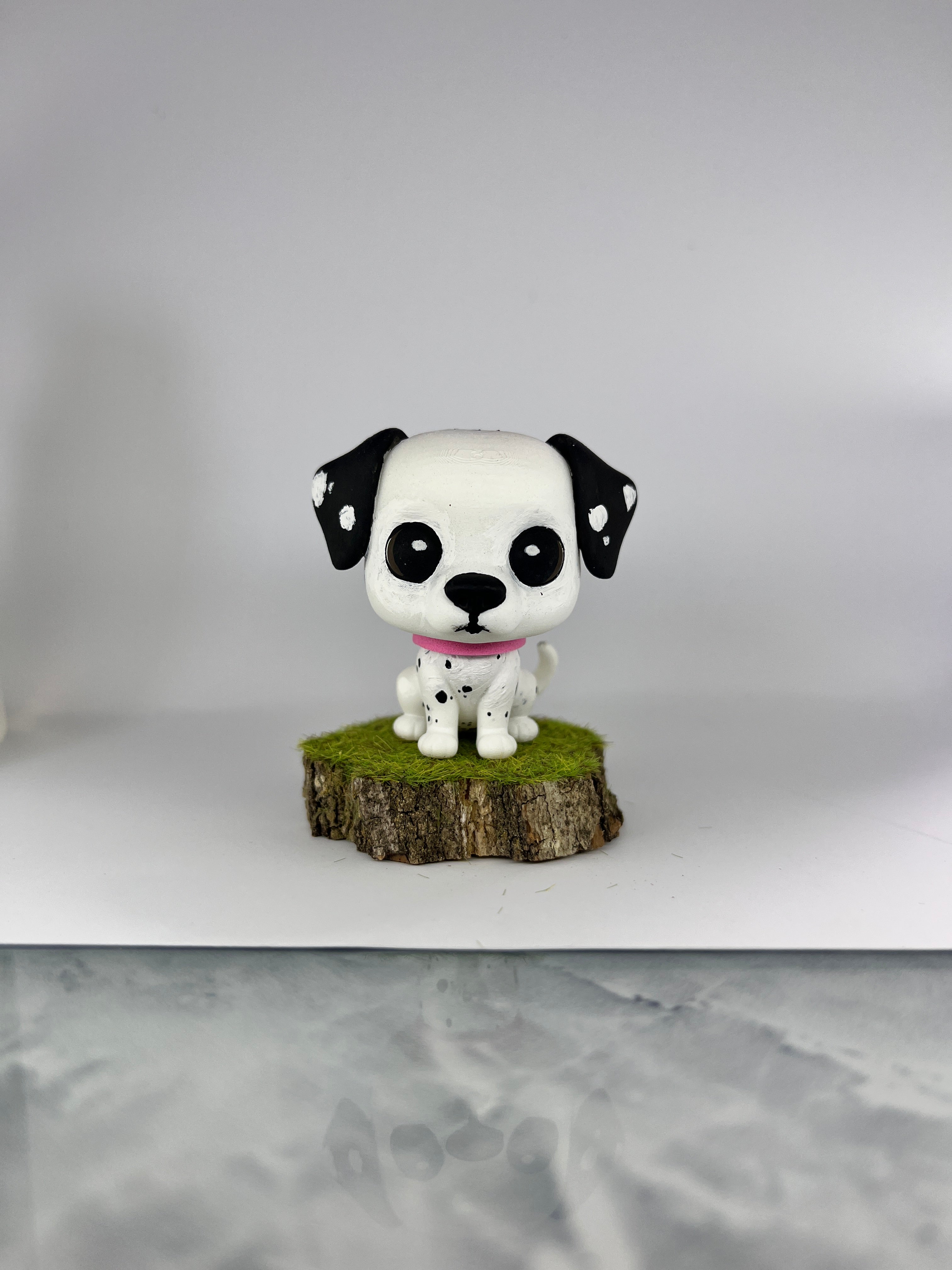 Figura personalizada de mascota : dálmata estilo cabezón
