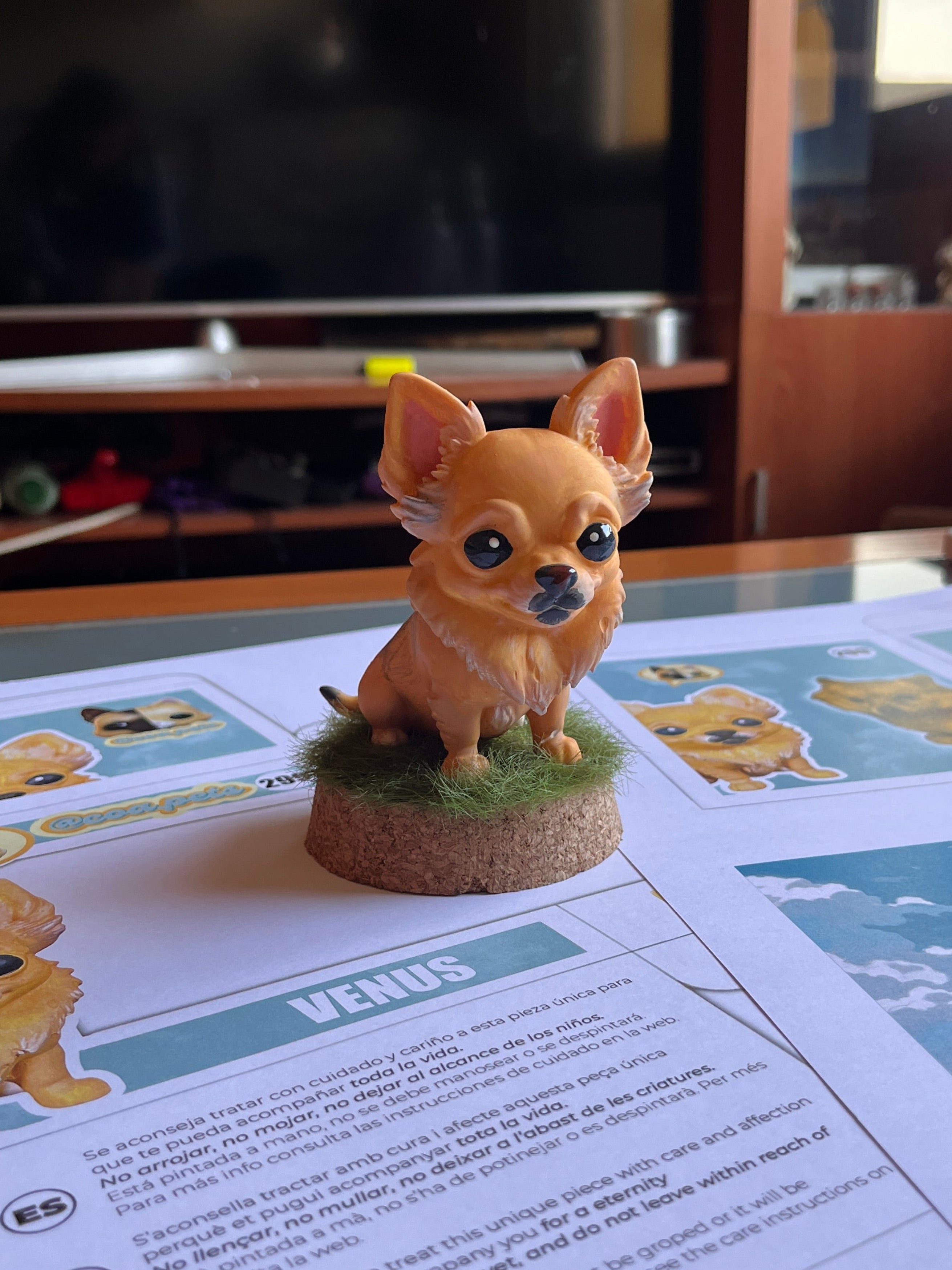Figura personalizada de mascota : Pomchi (Chihuahua con Pomeranian)