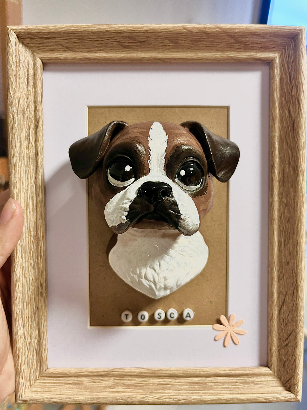 Busto decorativo de mascota : boxer