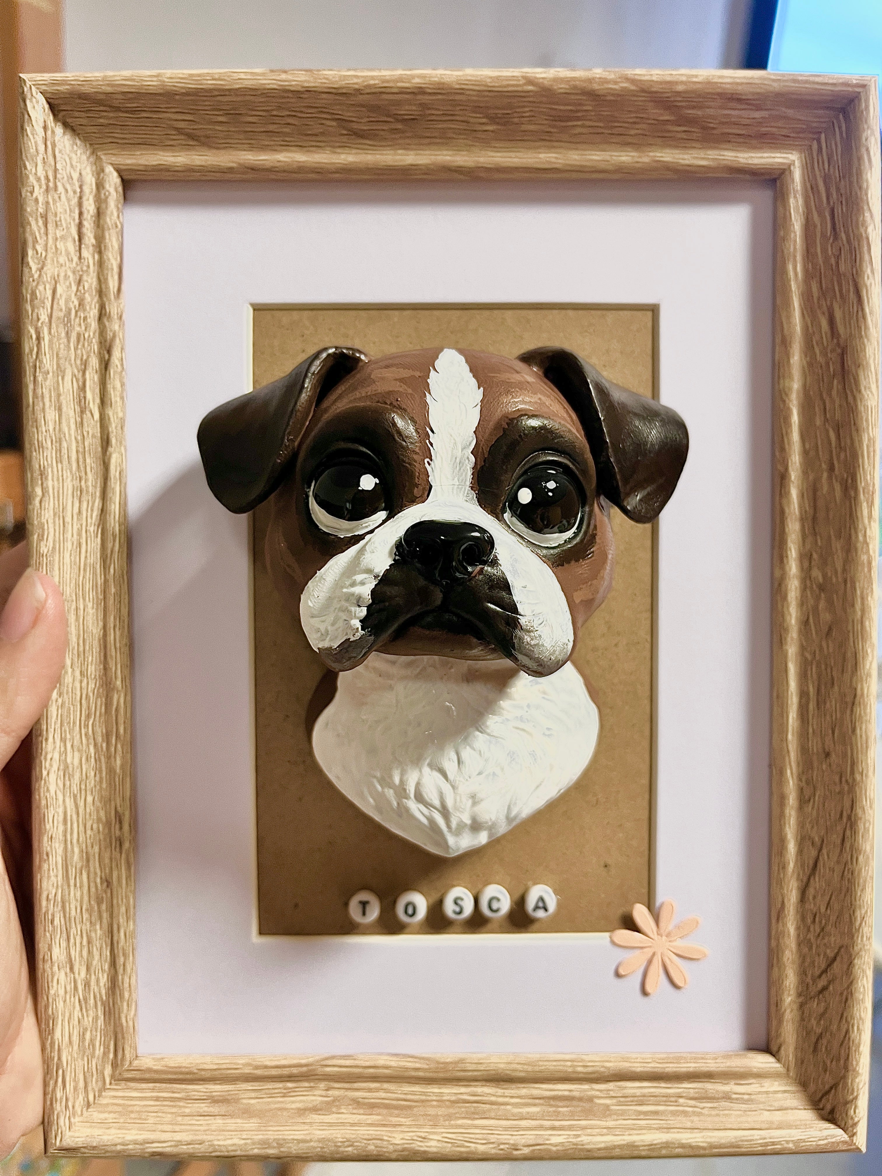 Busto decorativo de mascota : boxer