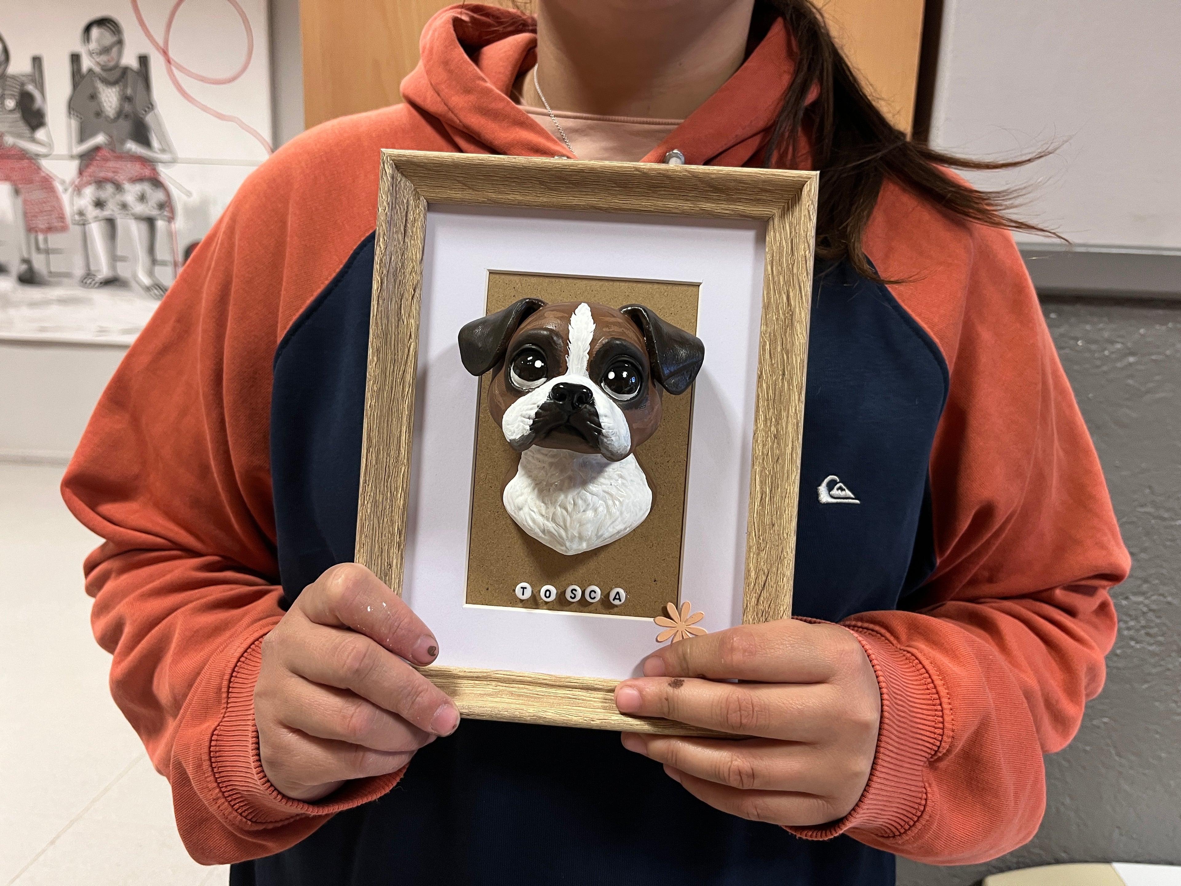 Busto decorativo de mascota : boxer