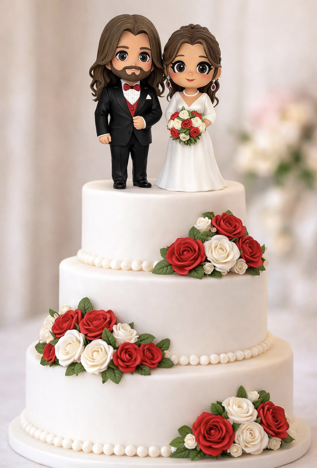 Figura personalizada de pareja estilo chibi