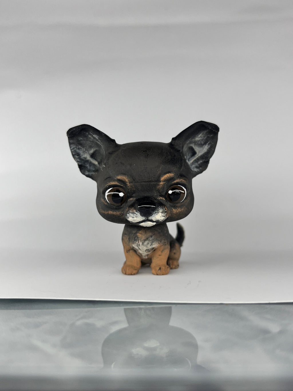 Figura personalizada de mascota : Chihuahua estilo cabezón