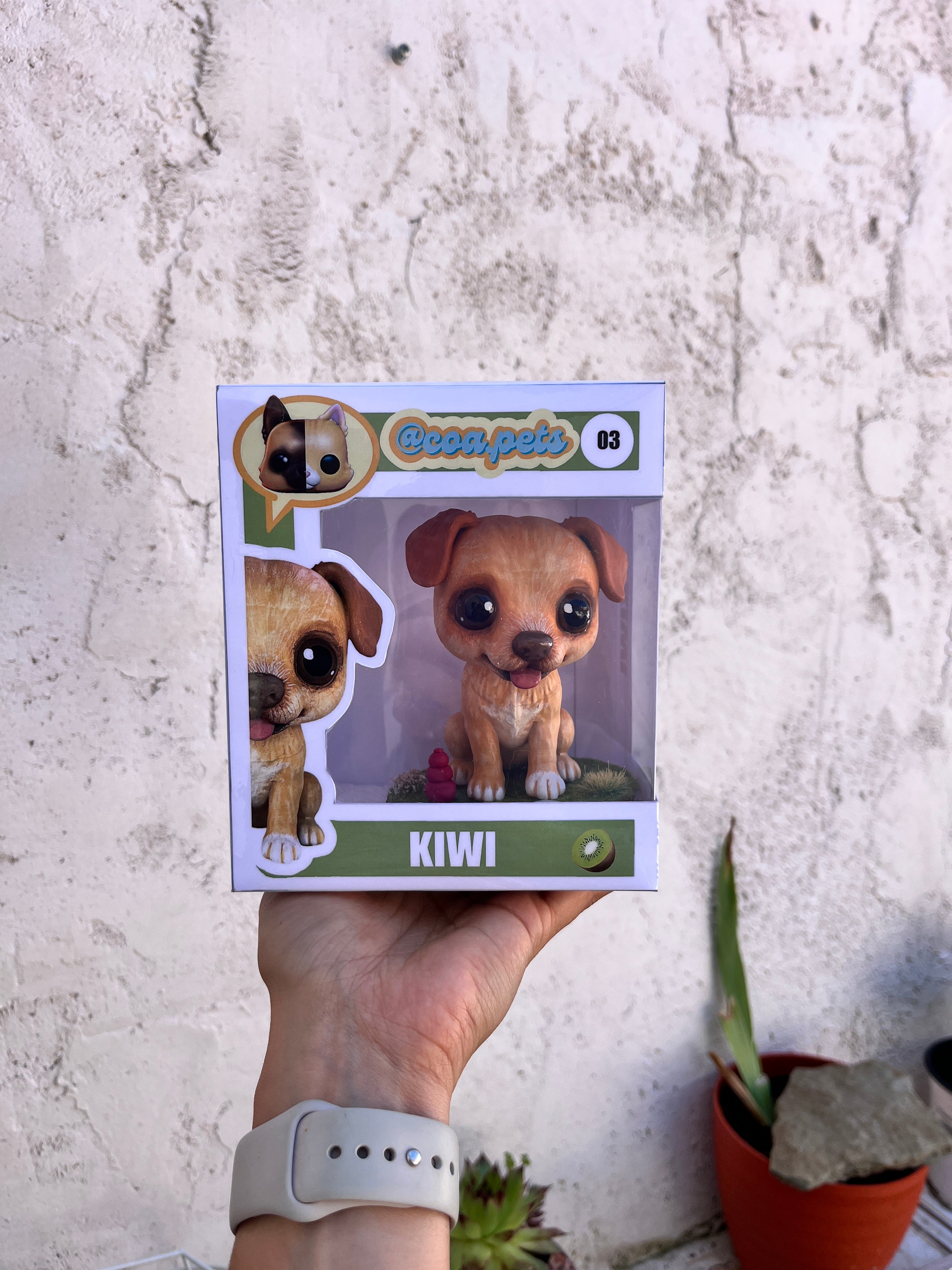Figura personalizada de mascota : Basset leonado de bretaña estilo toy