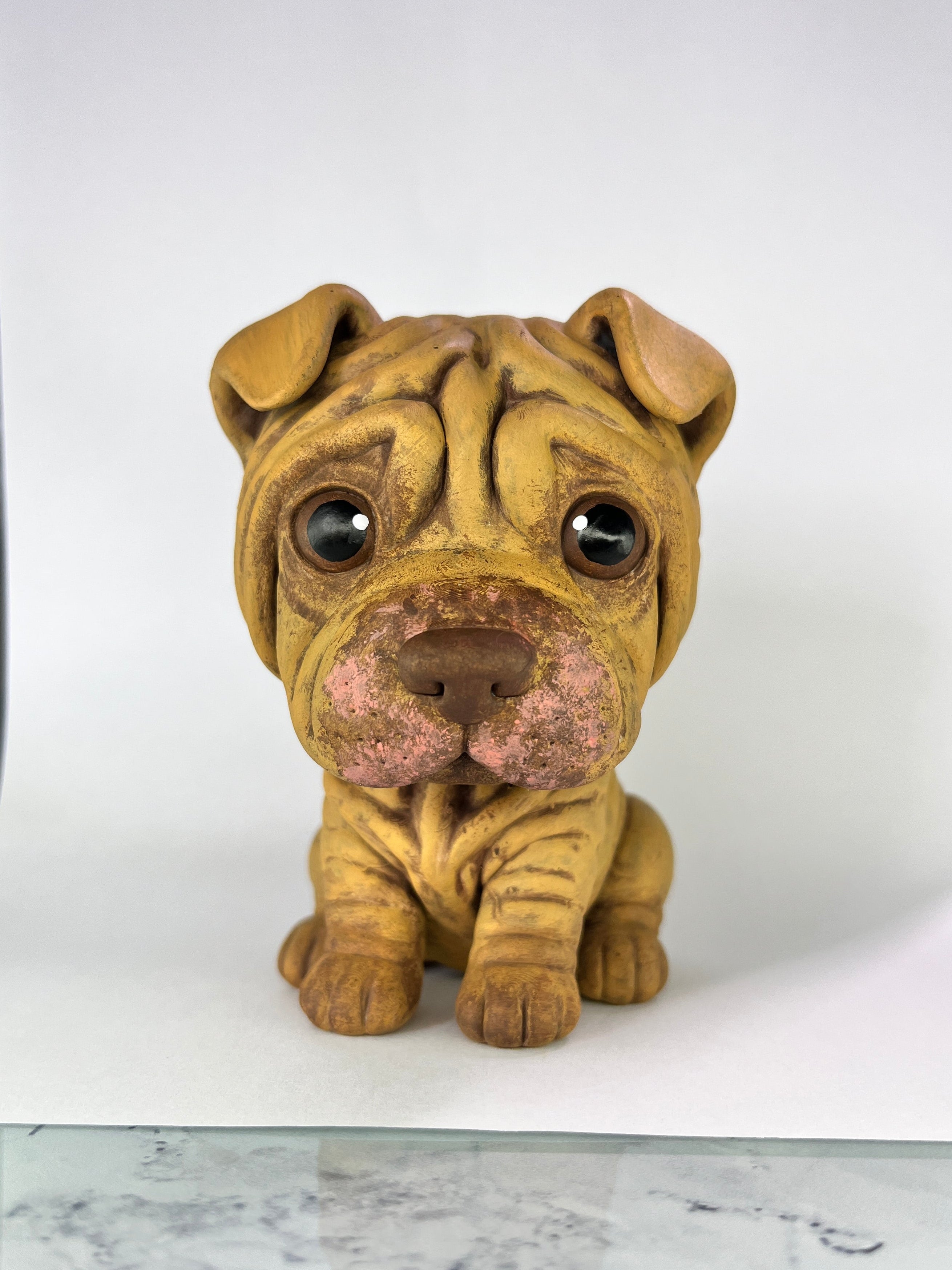 Figura personalizada de mascota : SHAR PEI estilo cabezón