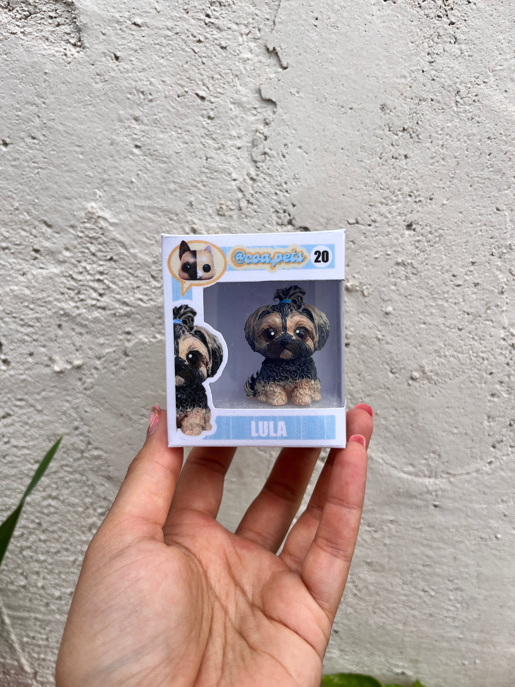 Figura personalizada de mascota : Shih Tzu con coleta