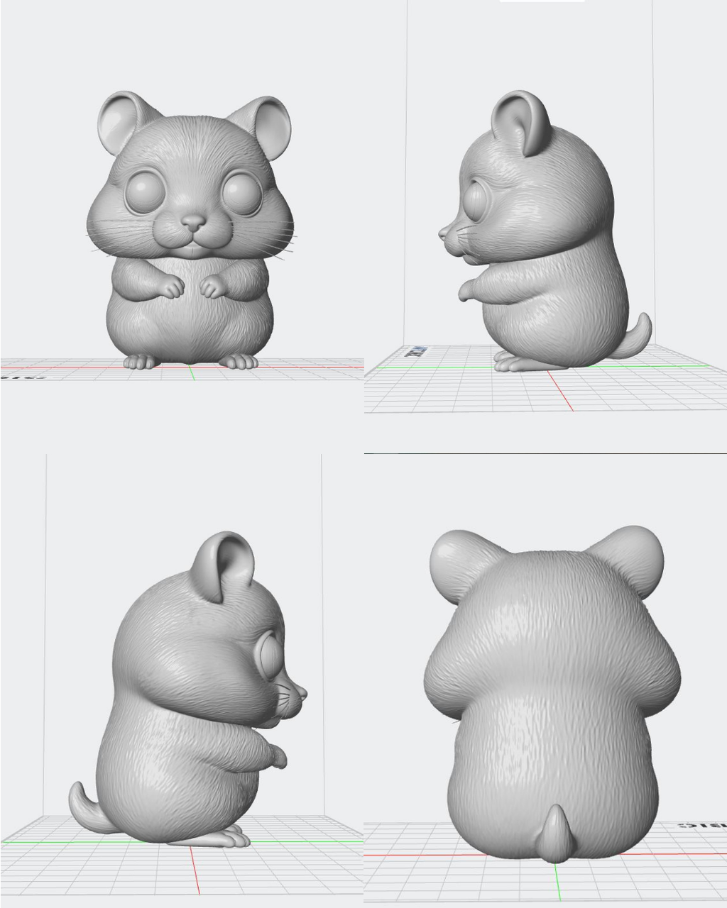 Figura personalizada de mascota : Hámster estilo cabezon