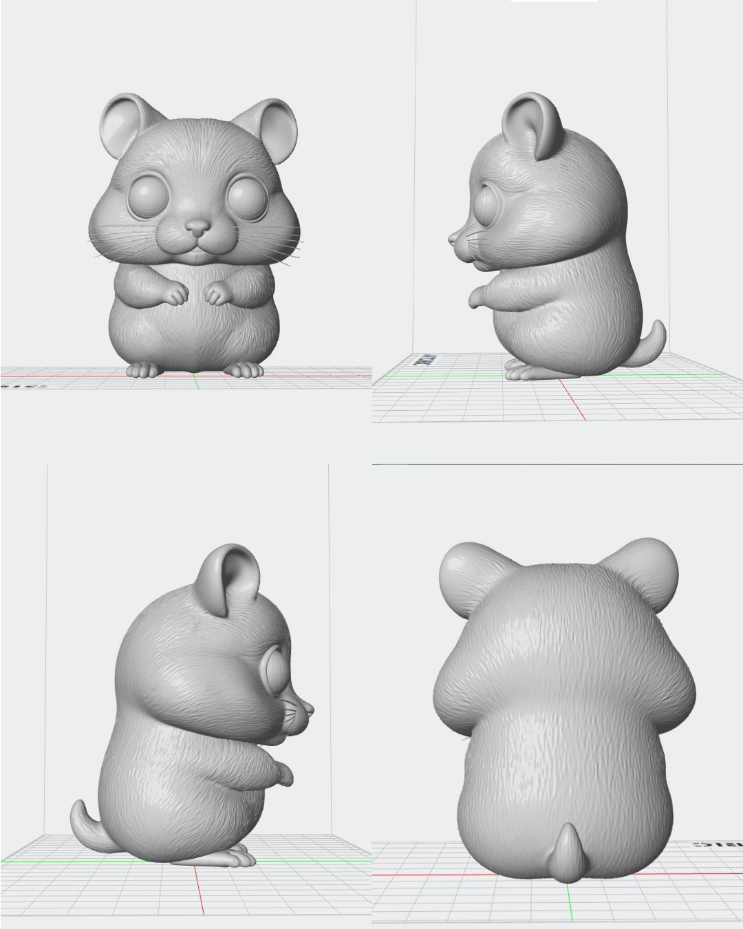 Figura personalizada de mascota : Hámster estilo cabezon