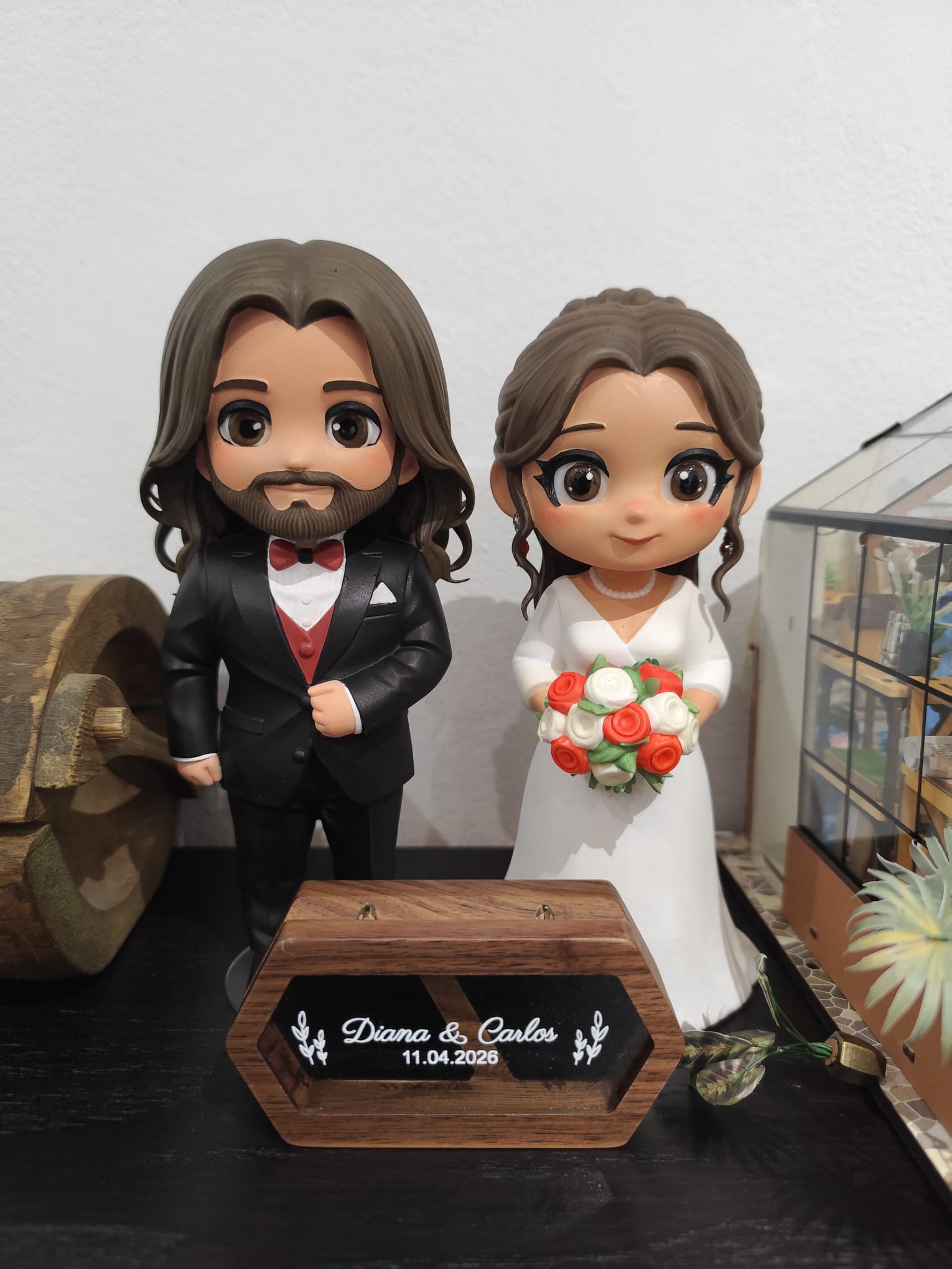 Figura personalizada de pareja estilo chibi