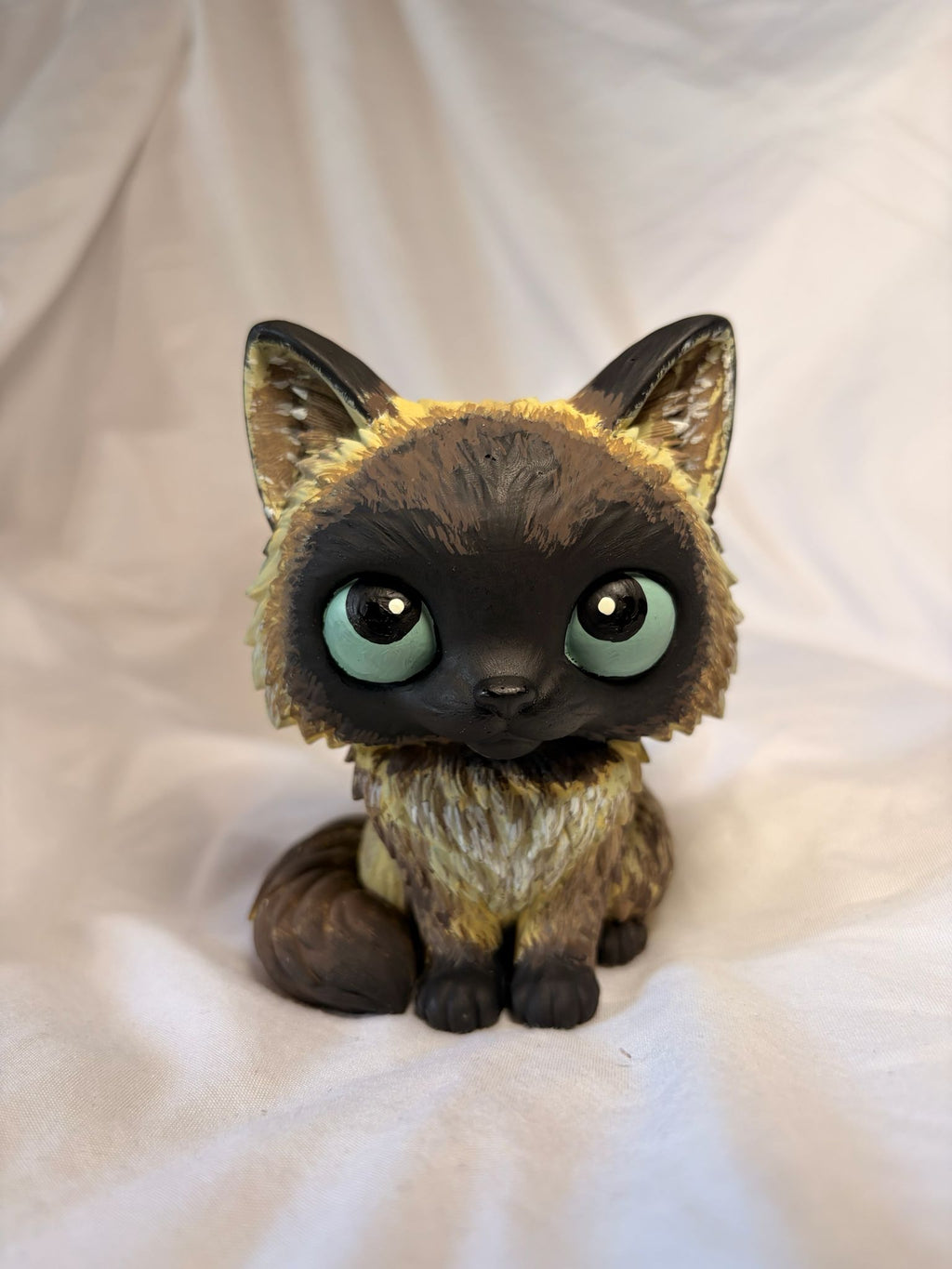 Figura personalizada de mascota : Gato Siamés estilo cabezón