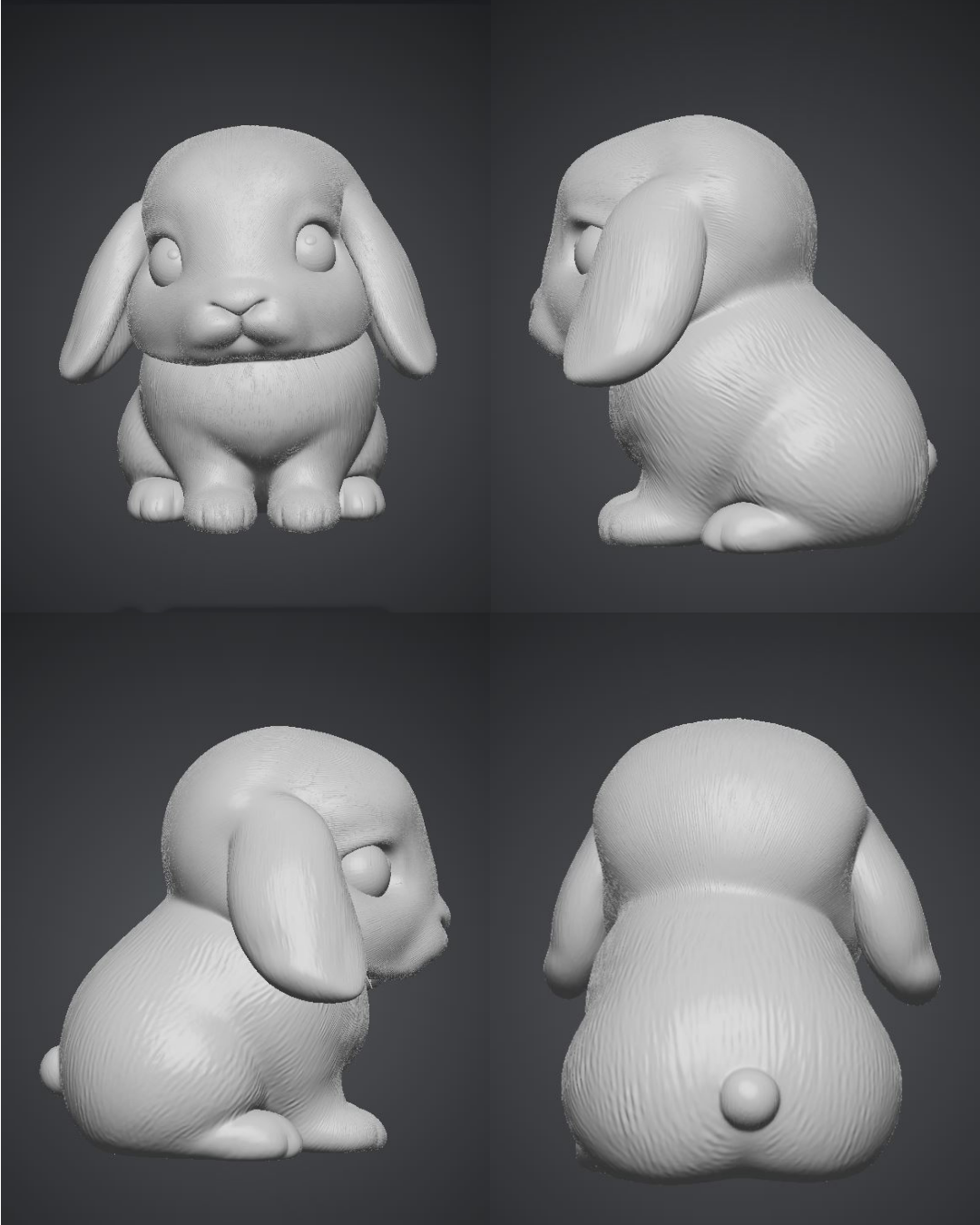 Figura personalizada de mascota : Conejo estilo toy orejas gachas