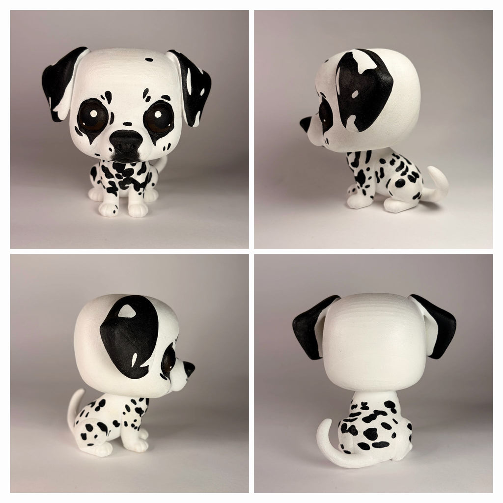 Figura personalizada de mascota : dálmata estilo cabezón