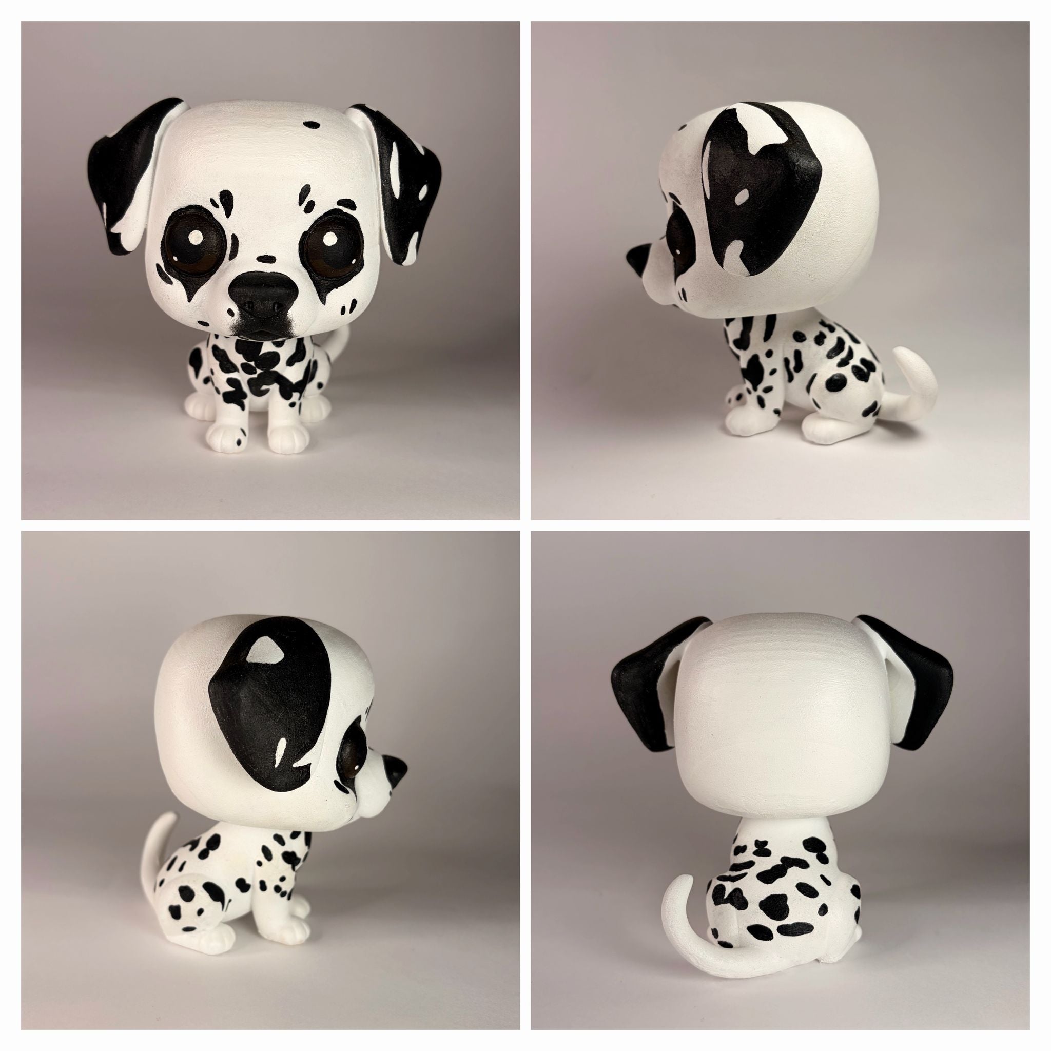 Figura personalizada de mascota : dálmata estilo cabezón