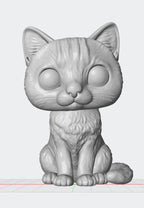 Figura personalizada de mascota : Gato Común Pelo Corto estilo toy