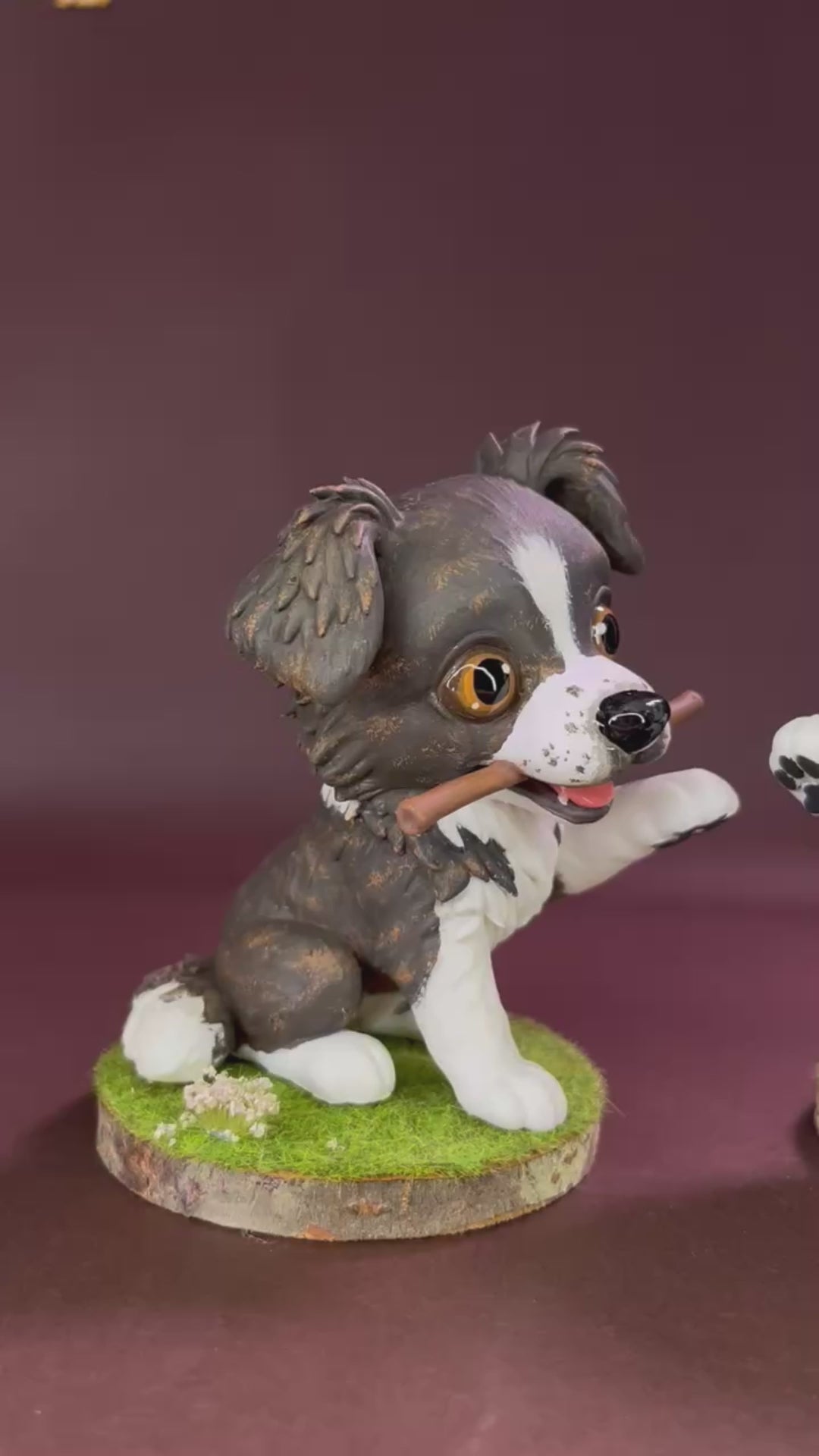 Figura personalizada de mascota : Border Collie estilo toy